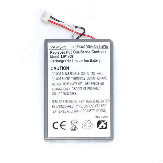 2000mAh Replacement Rechargeable Battery for Sony LIP1708 CFI-1015A P5-B01 DualSense Controller - Click Image to Close