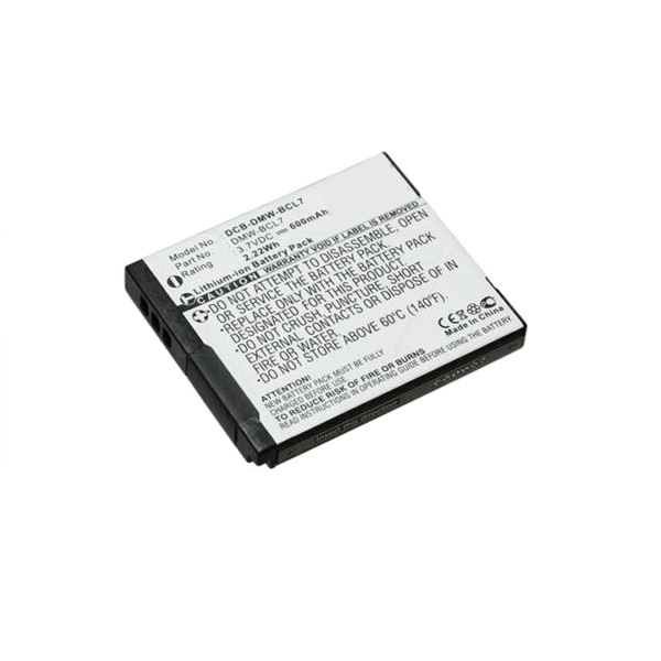3.70V 600mAh Replacement Battery for Panasonic DMW-BCL7 DMW-BCL7E - Click Image to Close