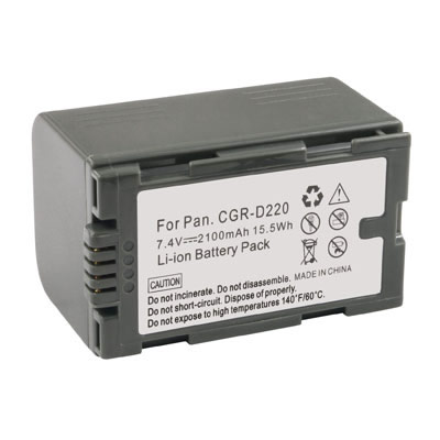 2100mAh Replacement Camcorder Battery for Panasonic CGR-D220A/1B CGR-D220E/1B VBS0419