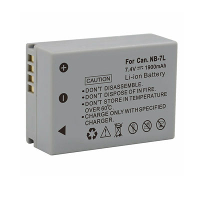 1900mAh Replacement Battery for Canon NB-7L NB 7L PowerShot G10 G11 G12 SX30 IS
