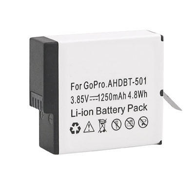 Replacement Li-ion Battery for GoPro Hero 5 Hero 6 Hero 7 Action Camera 3.85V 1250mAh