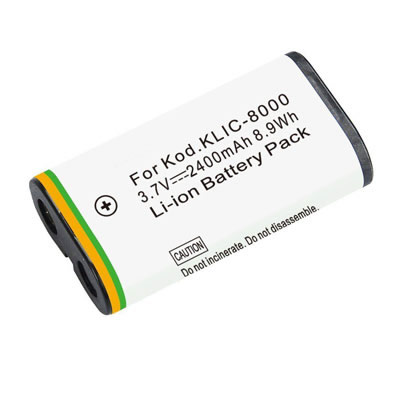 3.70V 2400mAh Replacement Battery for Kodak KLIC-8000 KLIC8000 Easyshare Z1012 Z1485 IS Z885 Zx1 - Click Image to Close