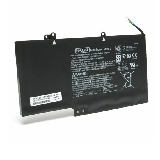 11.4V 43WH Replacement Laptop Battery for HP TPN-Q149 G6T84UA G6T84UA#ABA J8C75PA NP03043XL