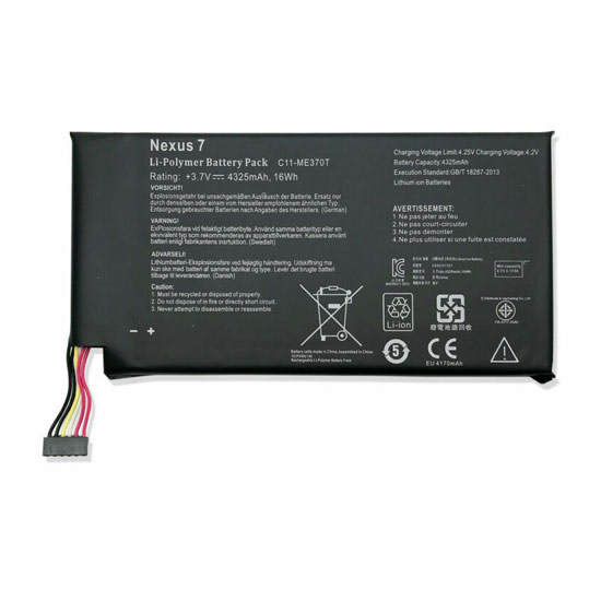 3.7V 4325mAh Replacement C11-ME370T Battery for ASUS Google Nexus 7 Table PC