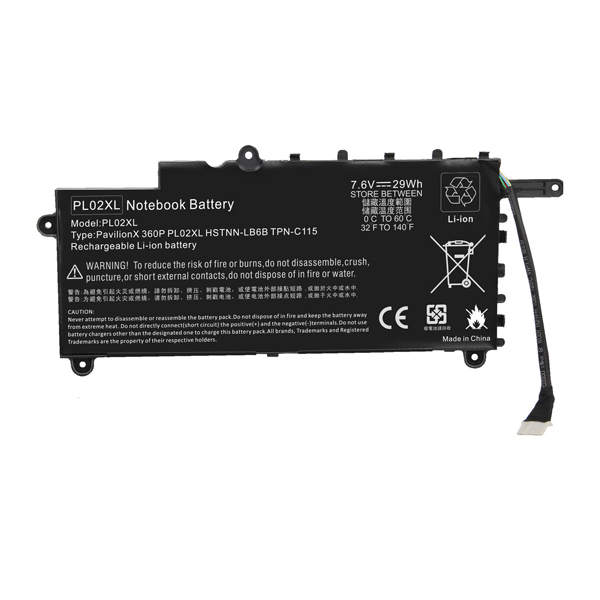 Replacement Laptop Battery for HP PL02XL 751681-231 751681-421 7.4V 25Wh