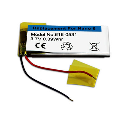 3.7V Replacement Battery for Apple iPod Nano 6 6th Generation Gen 616-0531 - Click Image to Close