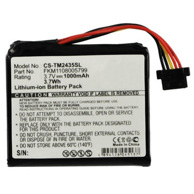 3.7V 1000mAh Replacement Battery for TomTom CSTM2435SL GO 2435M 2435TM 2505 2505M - Click Image to Close