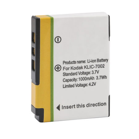 3.70V 1000mAh Replacement Battery for Kodak KLIC-7002 KLIC7002 EasyShare V530 Zoom V603 Zoom