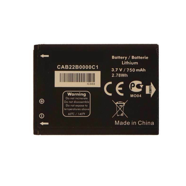 Replacement Battery for Alcatel One Touch OT-2010 2010A 2010D 2010E 2010X 2012D OT-665 3.7V 750mAh - Click Image to Close