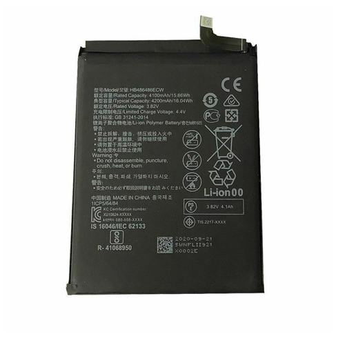 3.82V 4200mAh Replacement Battery for Huawei P30 Pro VOG-L04 L09 L29 AL10 Mate 20 Pro HB486486ECW - Click Image to Close