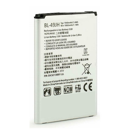 1940mAh Replacement Battery for LG K3 K4 Optimus Zone 3 K3 LS450 K4 VS425 K120 Spree BL-49JH BL49JH