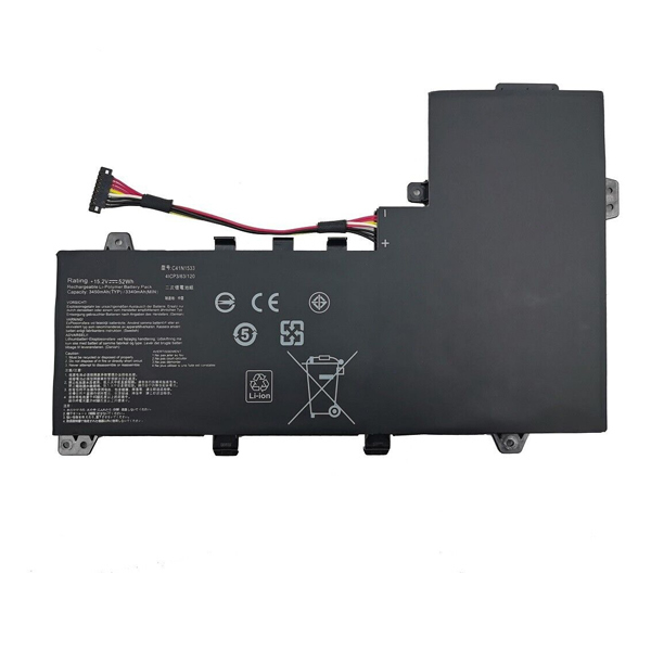 Replacement Laptop Battery for ASUS C41N1533 4ICP3/63/120 0B200-02010200 0B200-02010300 15.2V 52Wh