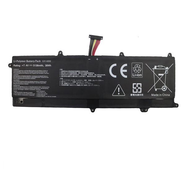 Replacement Laptop Battery for ASUS VivoBook S200 X202 X201 Series 7.4V 38Wh
