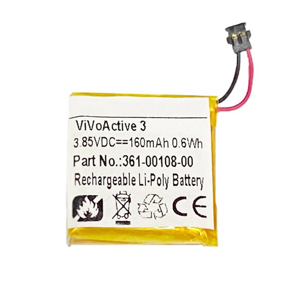 (image for) 3.85V 160mAh Replacement Battery for 361-00108-00 Garmin Vivoactive 3 GPS Smartwatch