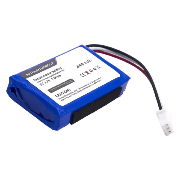 3.7V AEC653055-2P Battery Replacement for JBL Flip 2 II 2013 Portable Bluetooth Speaker 3 Pin Connector (image for) 3.7V AEC653055-2P Battery Replacement for JBL Flip 2 II 2013 Portable Bluetooth Speaker 3 Pin Connector