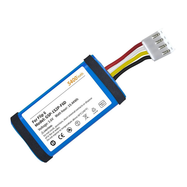 (image for) 3.6V Replacement Battery for JBL Flip 6 Bluetooth Speaker GSP-1S2P-F6D JBLFLIP6REDAM JBLFLIP6TEALAM JBLFLIP6WHTAM 5400mAh
