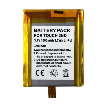 3.7V 1000mAh Replacement Battery for Apple iPod Touch 2nd Gen Touch 8GB 16GB 32GB 616-0404