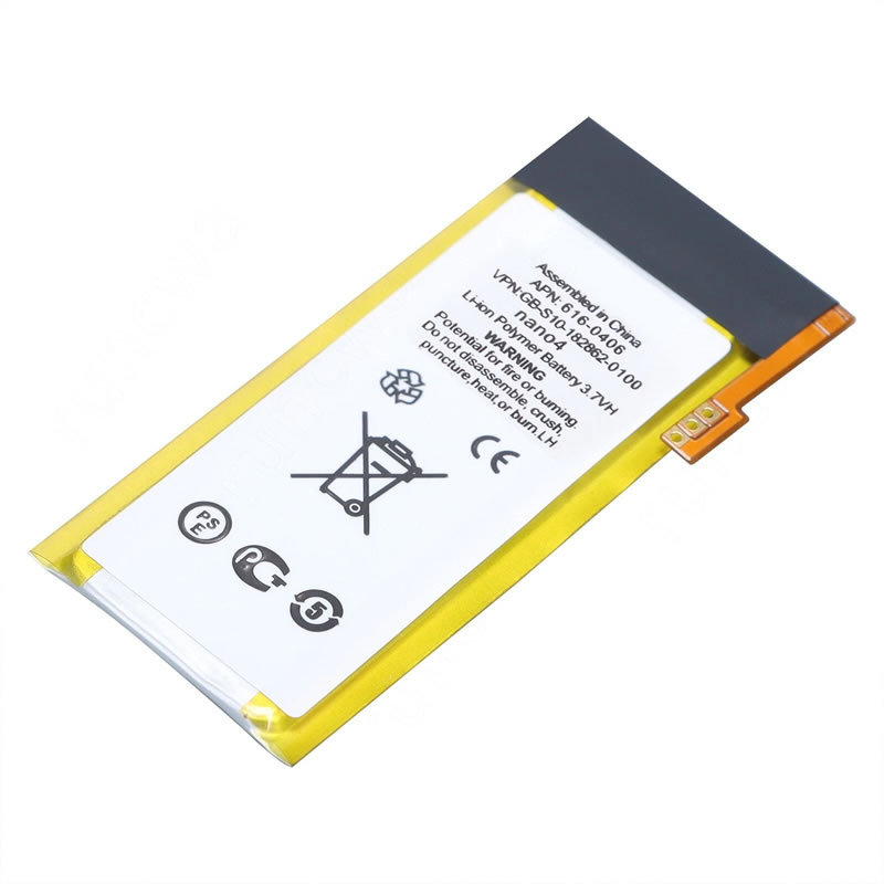 (image for) 3.7V 350mAh Replacement Battery for Apple iPod Nano 4th Gen Nano 4GB 8GB 16GB 616-0405