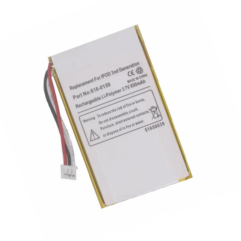 (image for) 3.7V 850mAh Replacement Battery for Apple iPod 3 3rd Gen Generation 40GB M9245LL/A