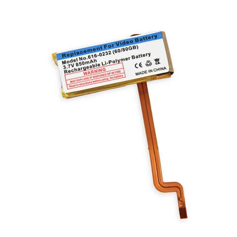 (image for) 3.7V 850mAh Replacement Battery for Apple iPod 5th Generation 60gb 80gb 160gb 616-0232