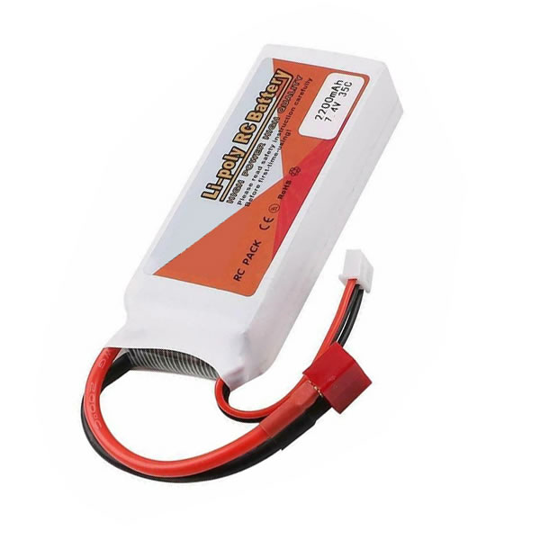 (image for) 7.4V 2200mAh Replacement 35C 2S Lipo Battery T Plug Deans for RC Car Airplane Helicopter