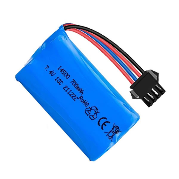 (image for) 7.4V 700mAh Li-ion SM-4P Plug Replacement Battery for RC Car Boat Truck
