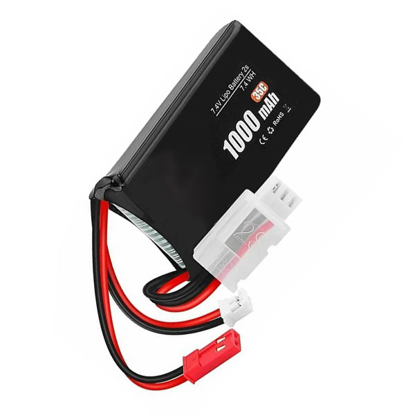(image for) 7.4V 1000mAh Replacement PH2.0 JST Plug LiPo Battery for WLToys Axial SCX24 RC Car