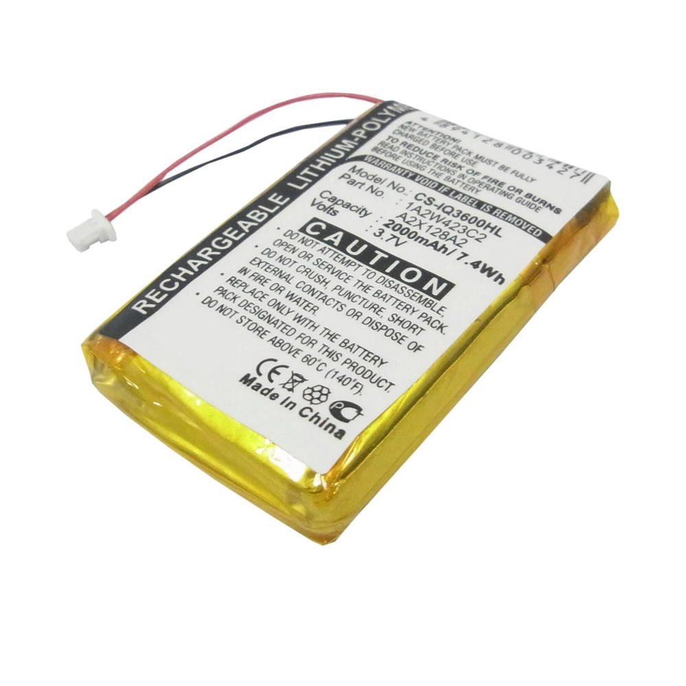 (image for) 3.7V 1600mAh Replacement Li-ion Battery for Garmin 1A2W423C2 A2X128A2 iQue 3200 3600 3600a