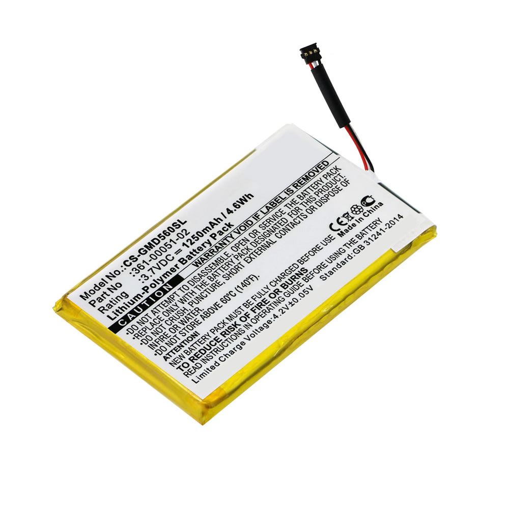(image for) 3.7V 1250mAh Replacement Li-Polymer Battery for Garmin 361-00051-02 Dezl 560LMT 560LT 650LM