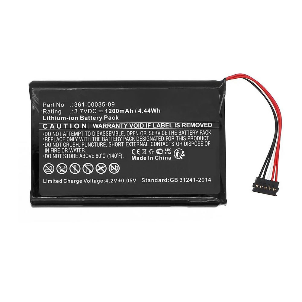 (image for) 3.7V 1200mAh Replacement Li-ion Battery for Garmin 361-00035-09 TT 15 mini T 5 mini