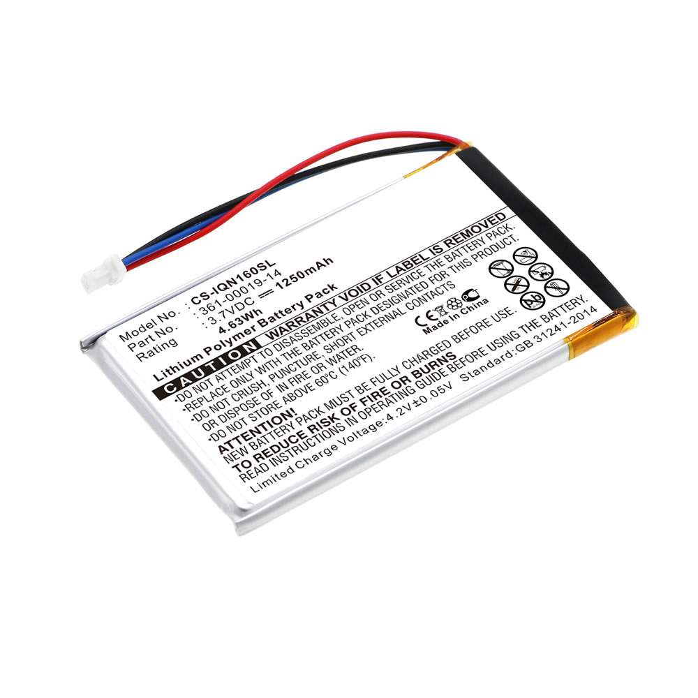 (image for) 1250mAh Replacement Battery for Garmin CS-IQN160SL CSIQN160SL 361-00019-14 Nuvi 1690 1690T