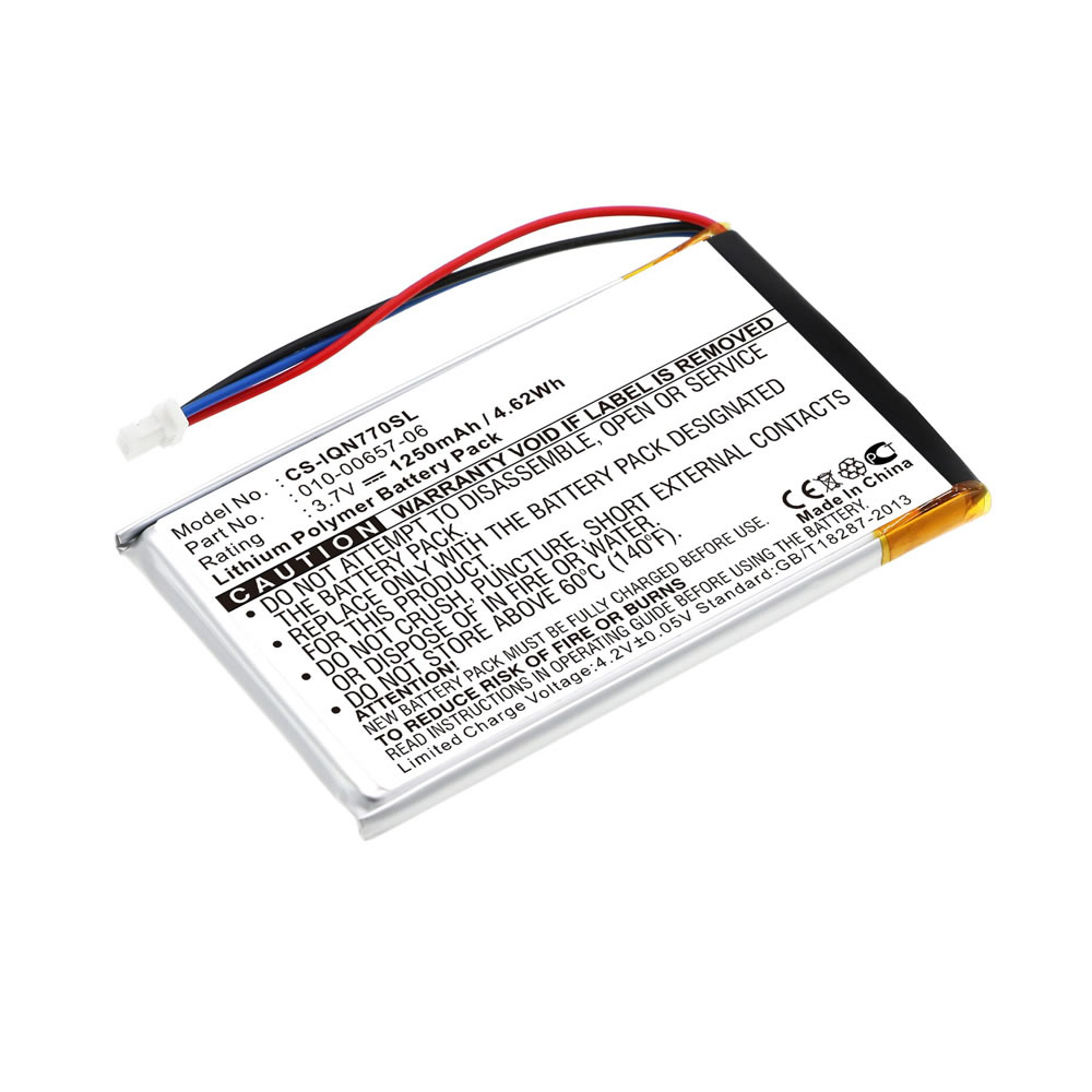(image for) 1250mAh Replacement Battery for Garmin CS-IQN770SL CSIQN770SL 010-00657-06 Nuvi 770 770T