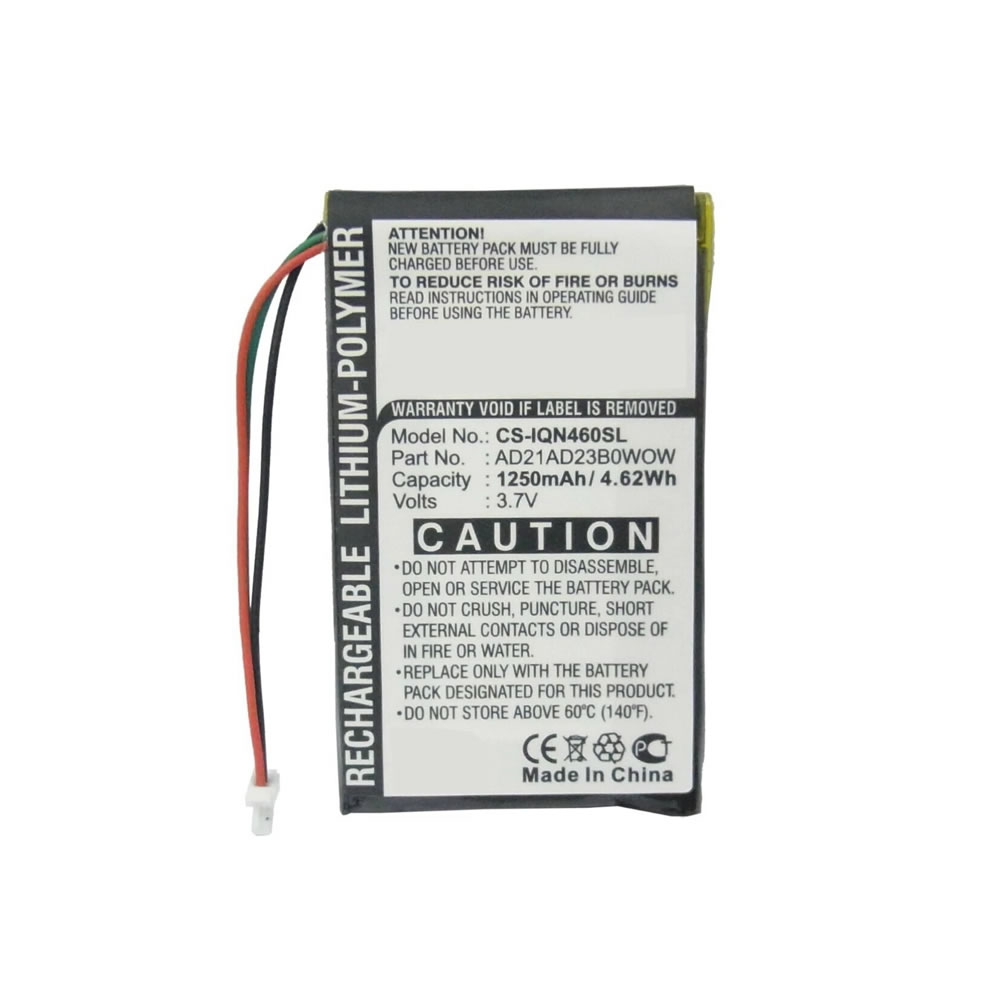 (image for) 1250mAh Replacement Battery for Garmin CS-IQN460SL AD21AD23B0WOW Nuvi 465 465T 465LTM