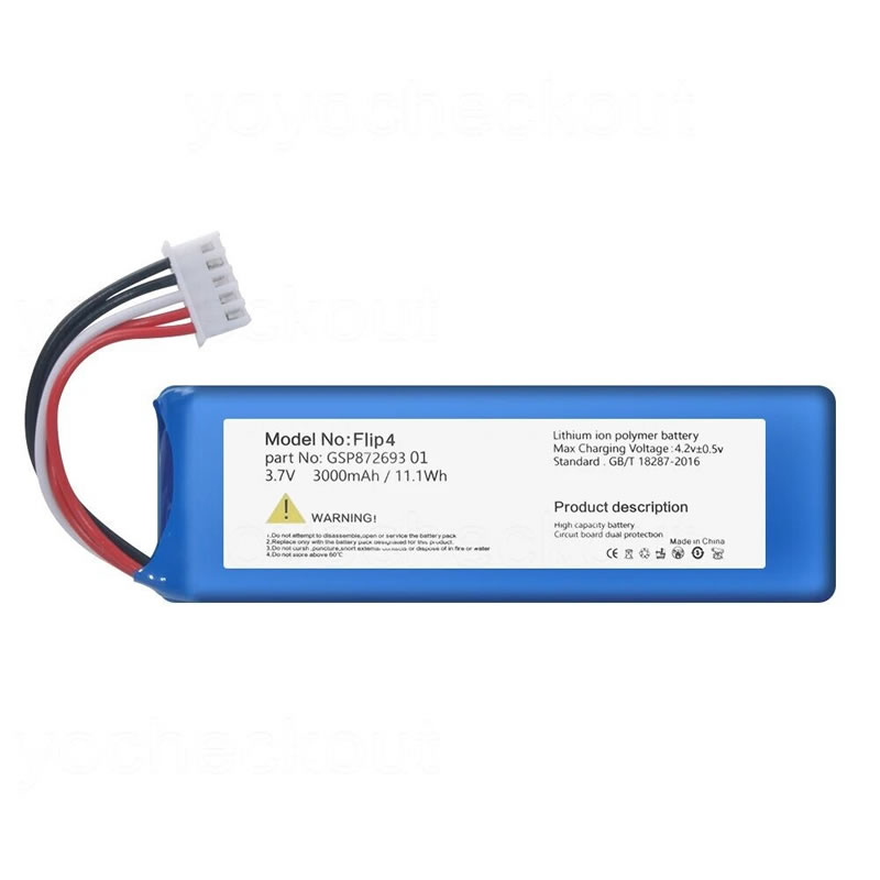 (image for) 3.7V 3000mAh Replacement Li-Polymer Battery for JBL GSP872693 01 Flip 4 Special Edition