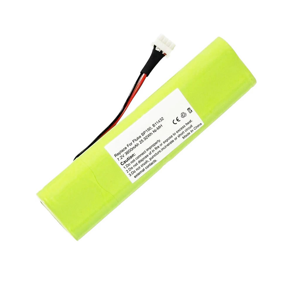 (image for) 7.2V 3600mAh Replacement Ni-MH Battery for Fluke BP190 BP-190 B11432 Analyzers 433 434