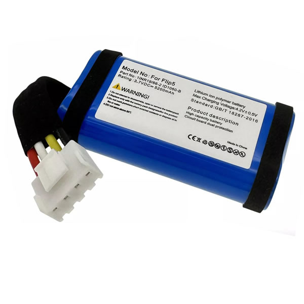 (image for) 3.7V 5200mAh INR19/66-2 Replacement Battery for JBL Flip 5 Portable Wireless Speakers