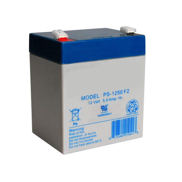 12V 5Ah SLA Replacement Battery for PS-1250 F2 Rechargeable Sealed Lead Acid Battery