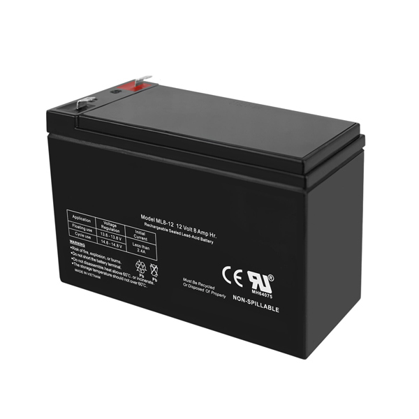 12V 8Ah SLA Replacement Battery for ML8-12 F1 Rechargeable Lead Acid Battery