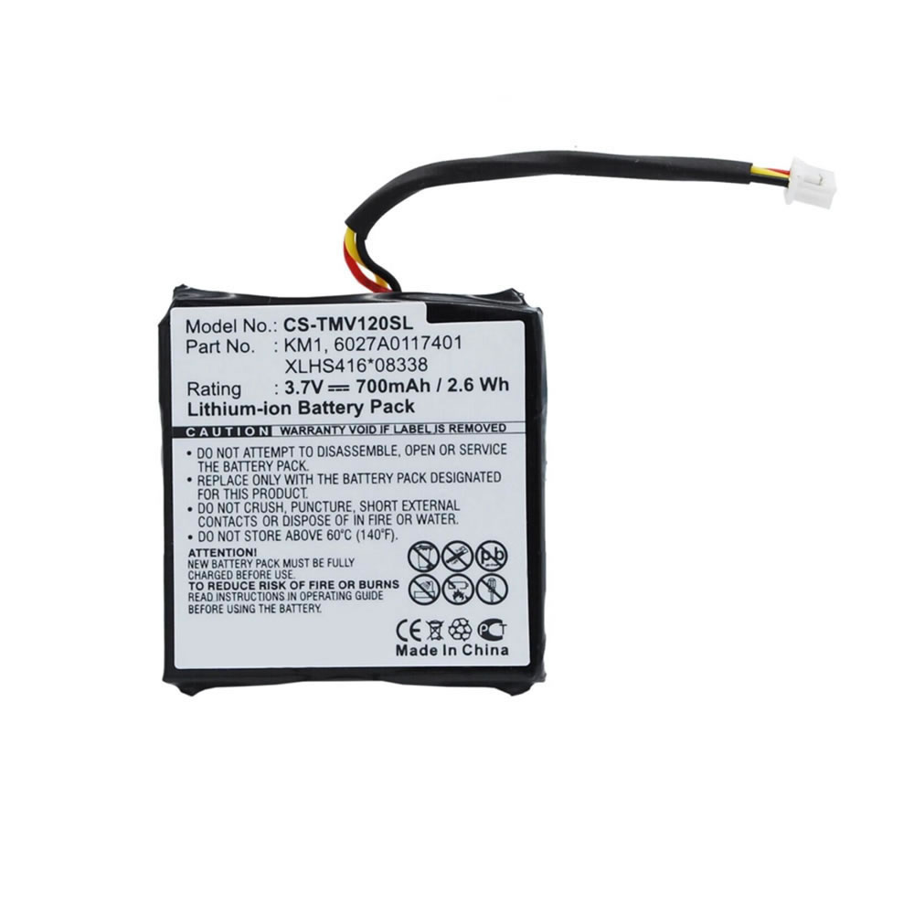 (image for) 3.7V 700mAh Replacement Battery for TomTom 6027A0117401 KM1 Via Live Regional Euro