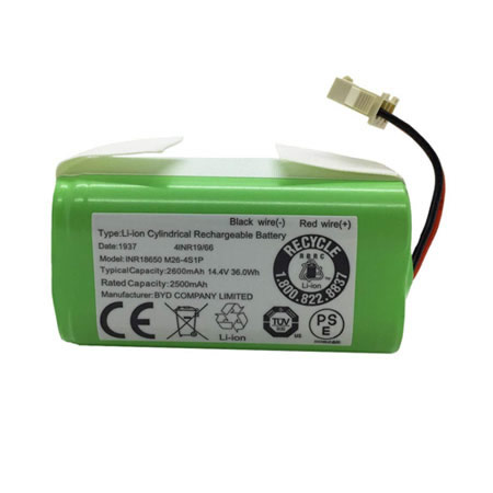 14.8V 2600mAh Replacement Vacuum Battery for Coredy R300 R500 R550 R580 R650 R750-1600Pa R3500