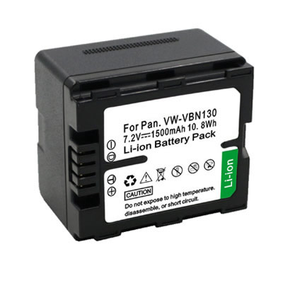 7.20V 1500mAh Replacement Battery for Panasonic VW-VBN130 VW-VBN130-K VW-VBN130GK