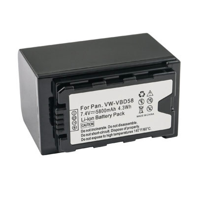 7.4V Replacement Camcorder Battery for Panasonic VW-VBD58 AG-DVX200PJ AG-3DA1 AG-AC8 AG-AC30