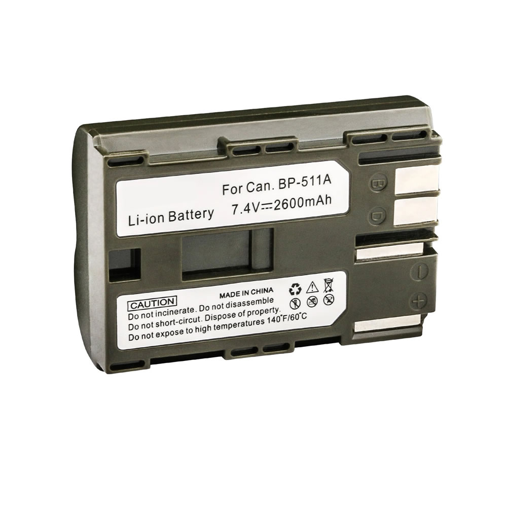 (image for) 7.4V 2600mAh Replacement Battery for Canon BP-508 BP-511 BP-511A MV400 MV500 MV600