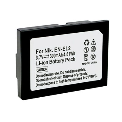 3.7V 1300mAh Replacement Battery for Nikon EN-EL2 Coolpix 2500 3500 Coolpix SQ