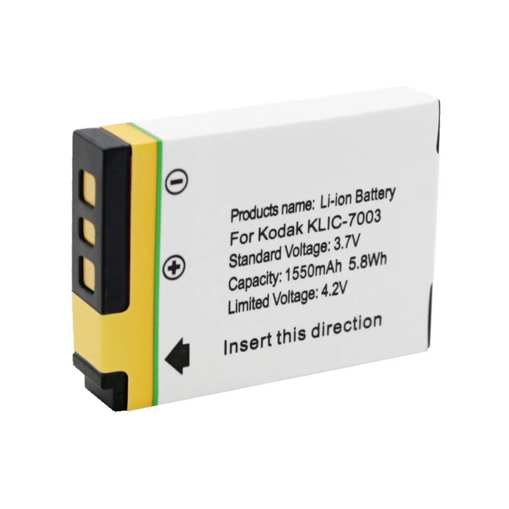 (image for) 3.70V Replacement Battery for Kodak KLIC-7003 KLIC7003 EasyShare M380 M381 M420 V1003 Z950 1550mAh