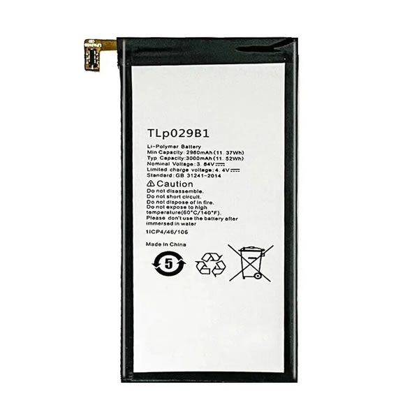 (image for) 3.85V Replacement Battery TLP029B1 for Alcatel Pop 4S 5095 5095B 5095L 5095I 2950mAh
