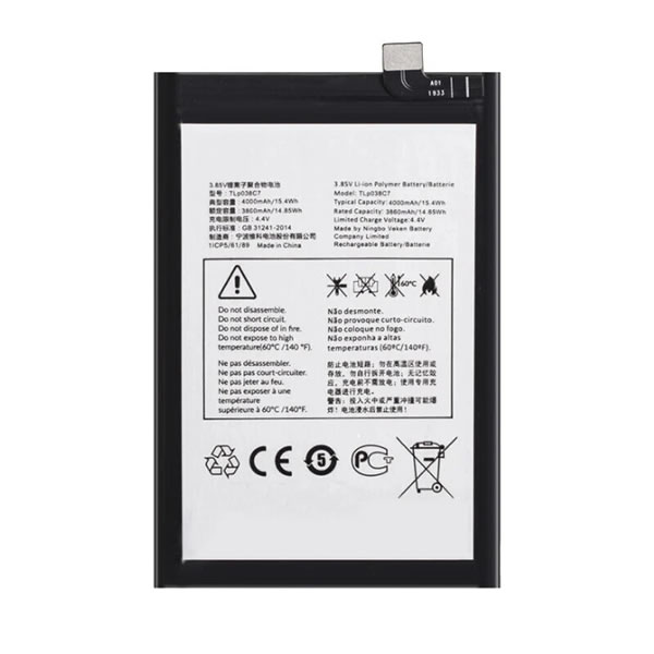 (image for) 3.85V Replacement Battery TLp038C1 for Alcatel 7 6062W T-Mobile Revvl 2 Plus 6062Z Smartphone