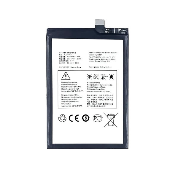 (image for) 3.85V Replacement Battery TLp038C7 for Alcatel 5V OT-5060A OT-5060D 4000mAh