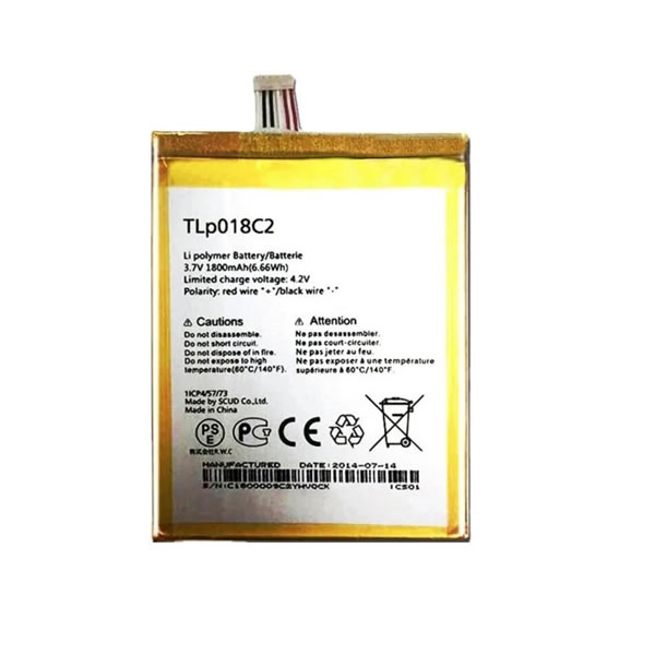 (image for) 3.7V Replacement Battery TLP018C2 for Alcatel One Touch Idol Ultra OT-6033 OT-6033X 1800mAh
