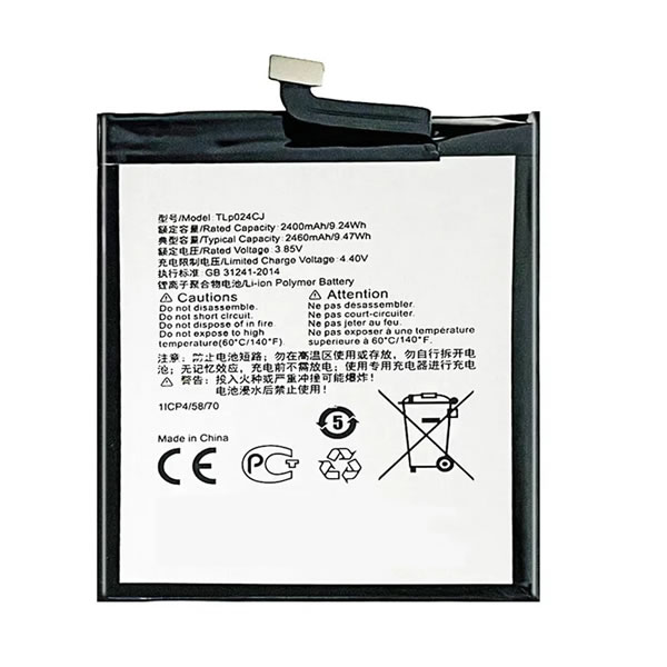 (image for) 3.85V Replacement Battery TLP024CJ for MetroPCS Alcatel 1X Evolve 5059Z 2400mAh